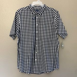 George Men’s and Big men’s short sleeve Stretch Poplin shirt. Color plaid. NWT.